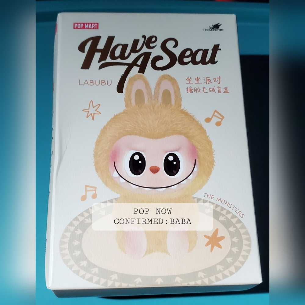 SEALED LABUBU BABA HAVE A SEAT - POP MART POP NOW THE MONSTERS